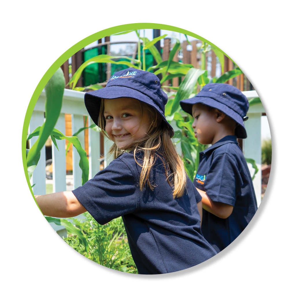 Children gardening at Imagine Childcare